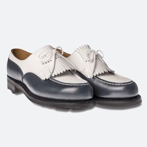 Two-Tone Leather Oxford Shoes